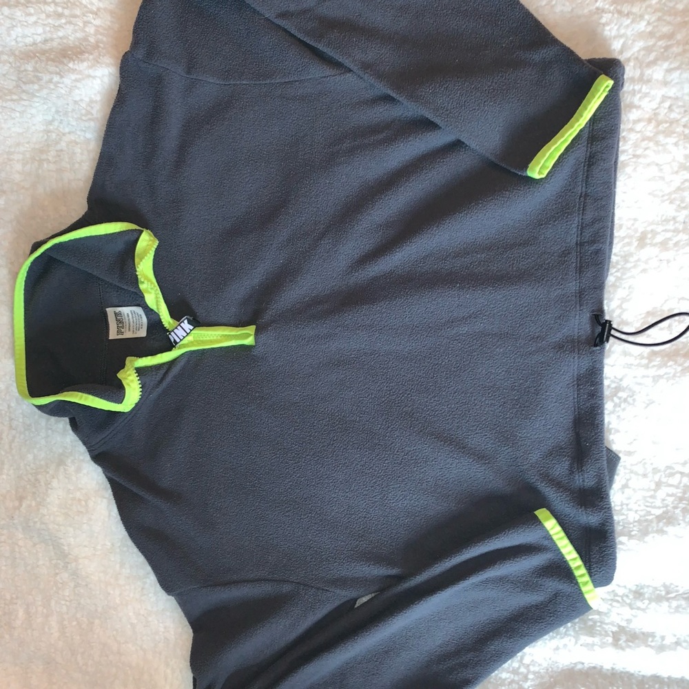 PINK Victoria Secret Cropped Quarter Zip Fleece